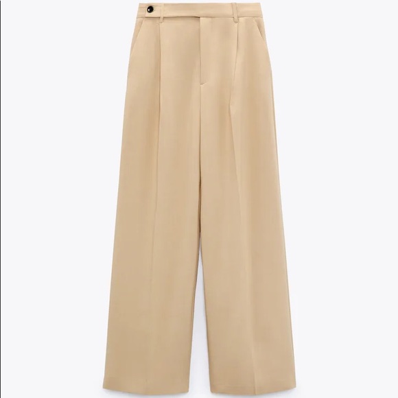 ZARA WIDE LEG MENSWEAR STYLE PANTS - Picture 4 of 7